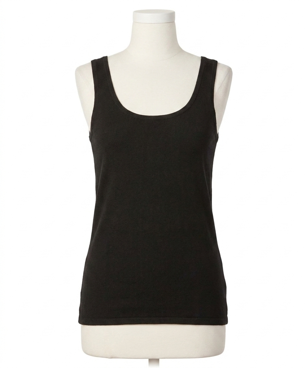 NEW FRENCH KYSS solid tank in black